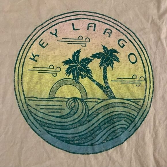 Blue 84 Key Largo pastel pink long sleeve graphic Tshirt men’s size L - Picture 9 of 9